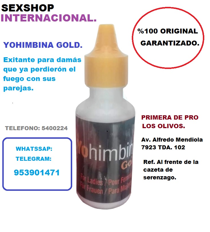 YOHIMBINA EXITANTE PARA DAMAS SEXSHOP INTERNACIONAL 